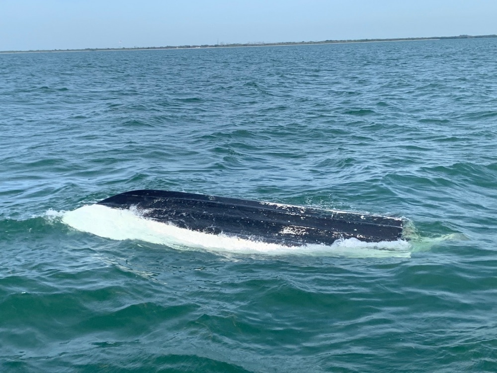 capsized boat in tampa bay