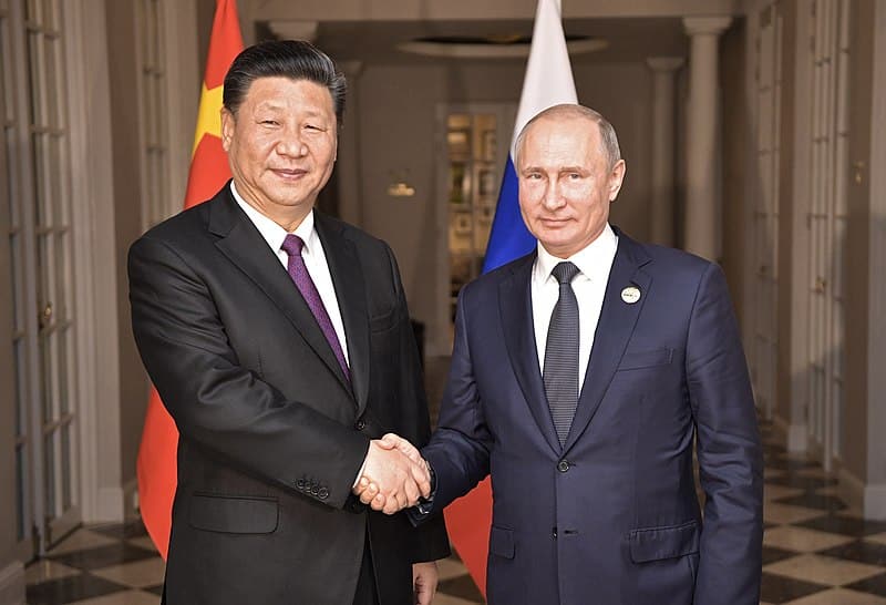 Vladimir Putin and Xi Jinping meeting