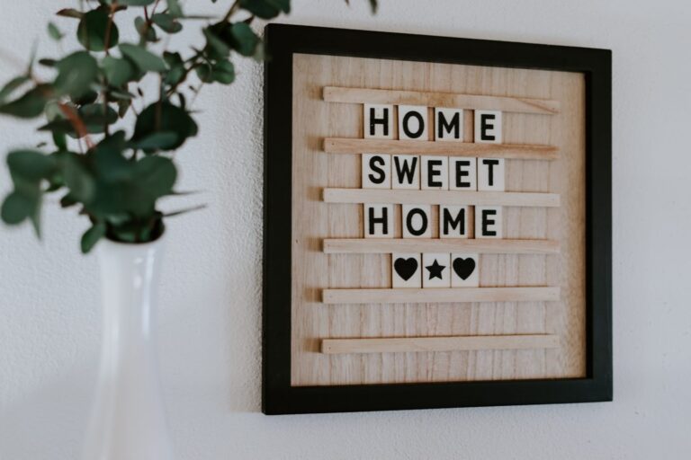 home sweet home wooden sign