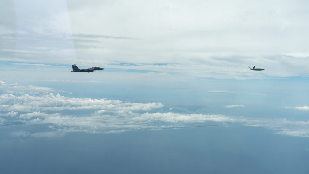 F-15 flies with XQ-58A Valkyrie drone