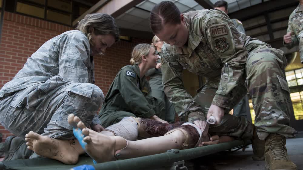 Air Force medics practice hemorrhage control TCCC