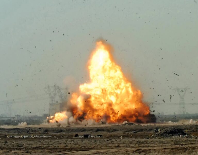 EOD training bomb blast