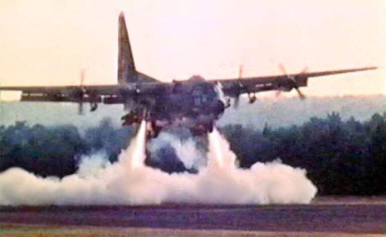 Operation Credible Sport C-130 with rockets