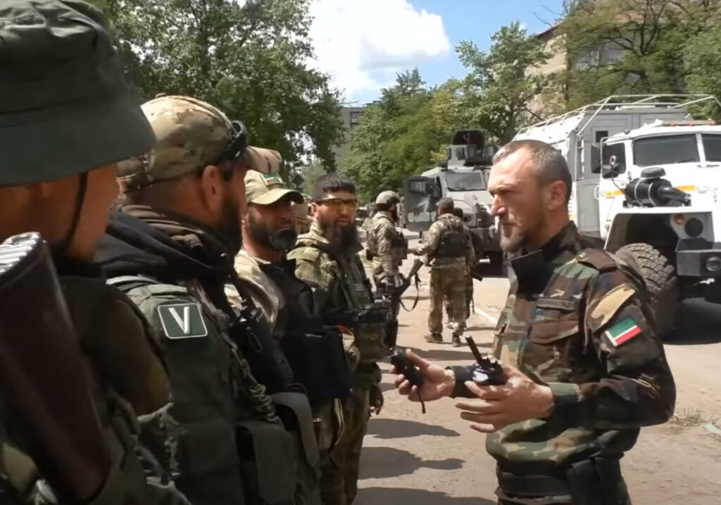 Chechen troops in Donbas Ukraine cropped