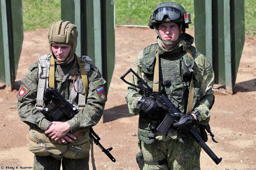 Russian soldiers wearing Ratnik armor