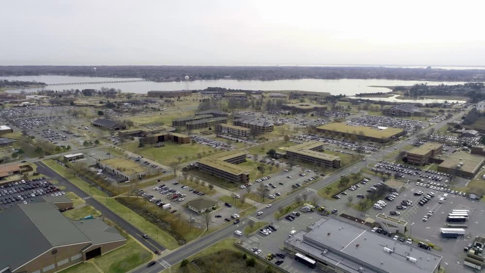 Aerial photo of Langley Air Force Base