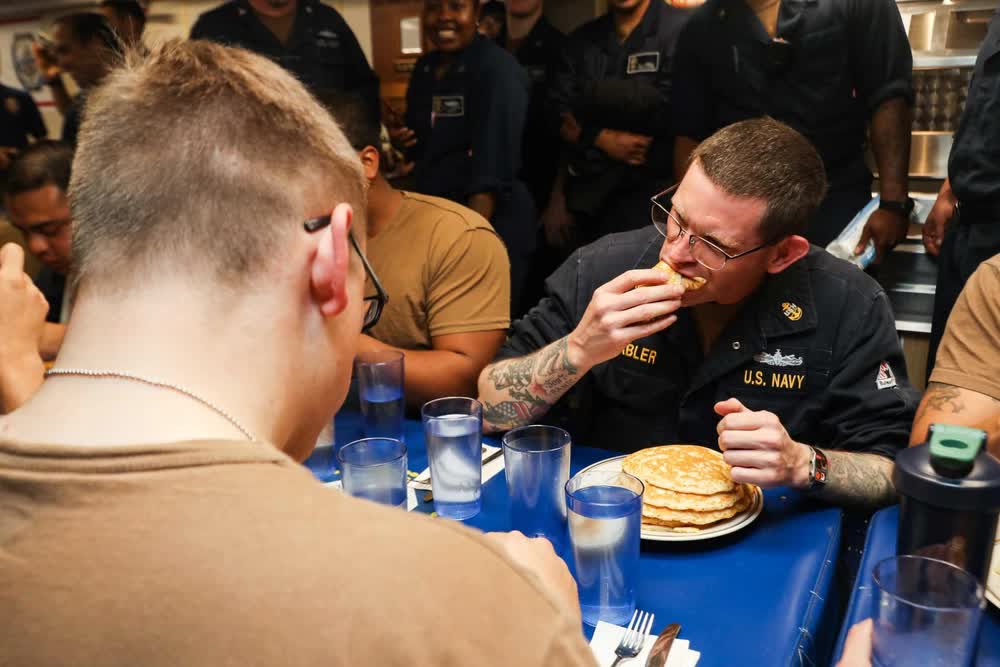 Sailors pancake eating contest