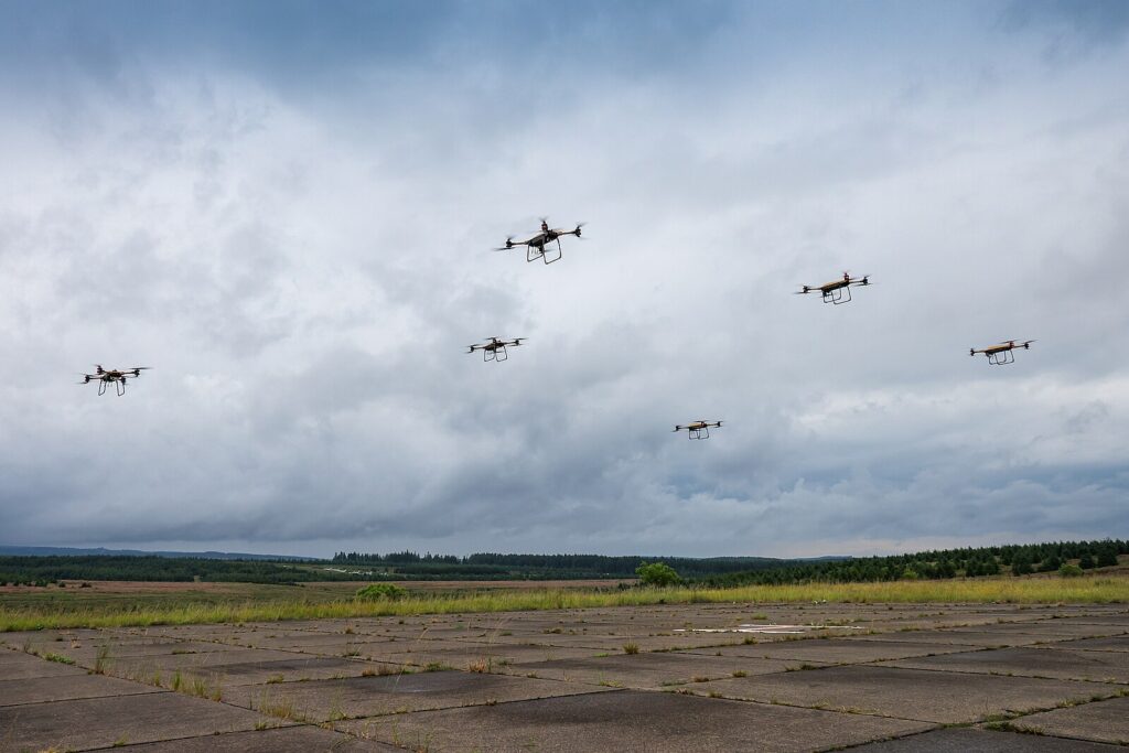 British military drone swarm