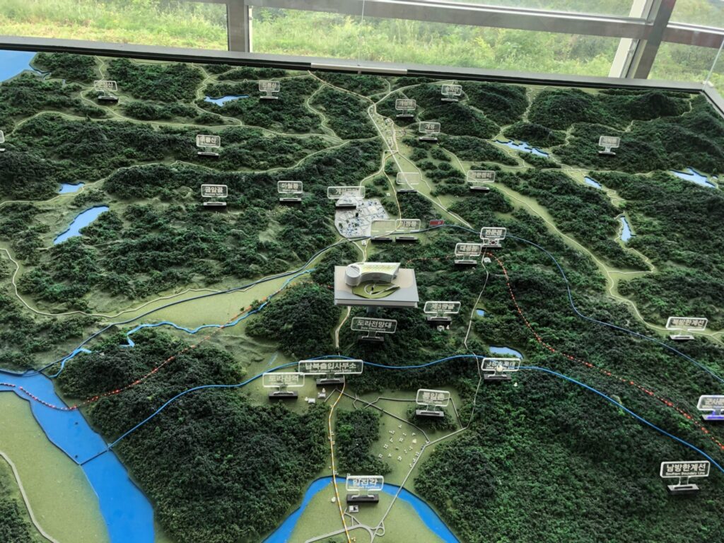 Topographical map of Korean DMZ