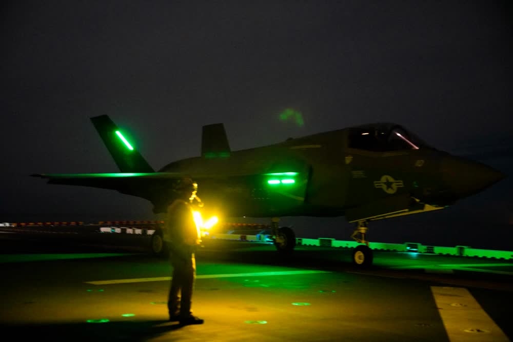 F-35B at night