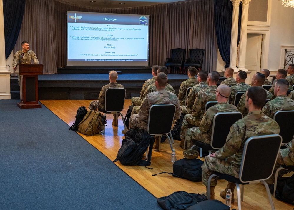 Air Force warrant officer training school lecture