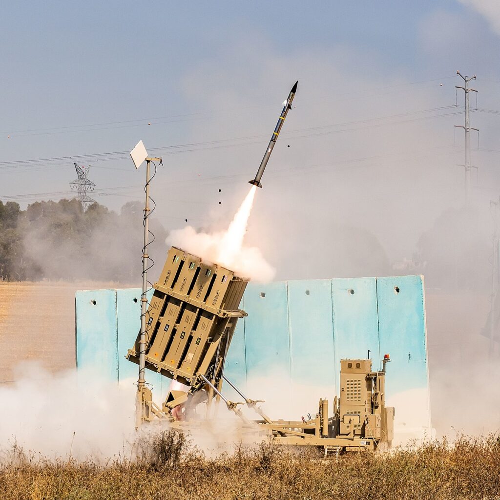 Israeli Iron Dome fires missile