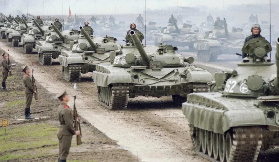 Soviet tank column