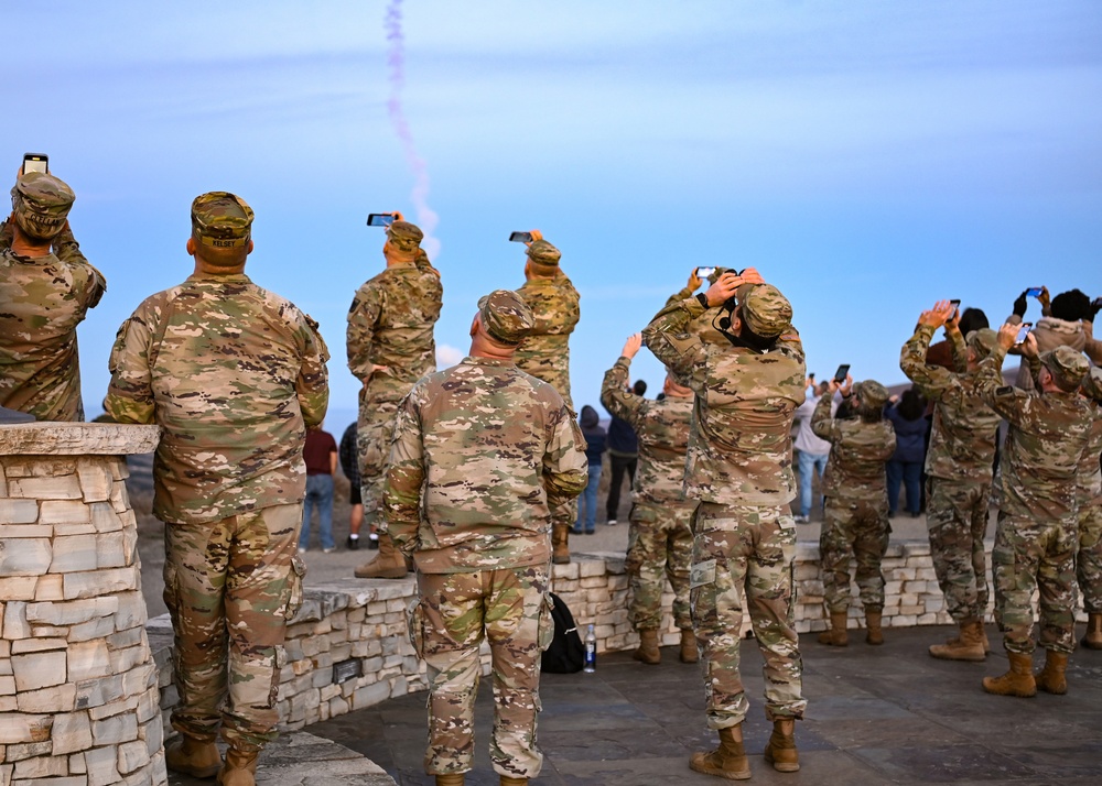 Troops watch missile interceptor